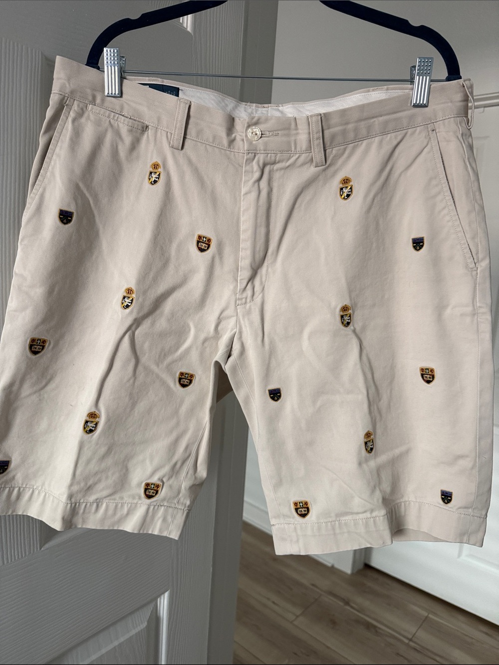 Polo Ralph Lauren Men's Embroidered Crest Cotton Shorts - Beige
